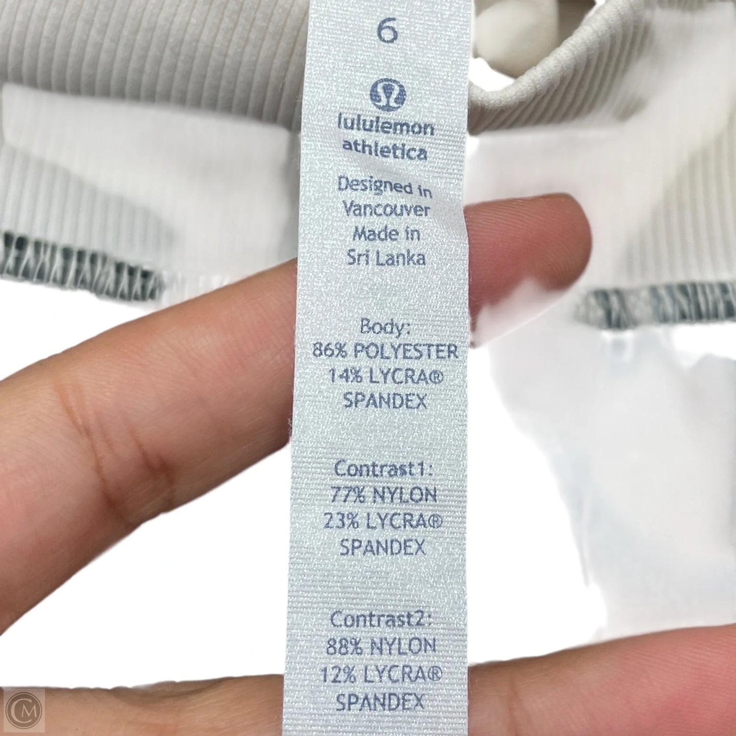 Athletic Pants By Lululemon In Cream & Grey, Size: S