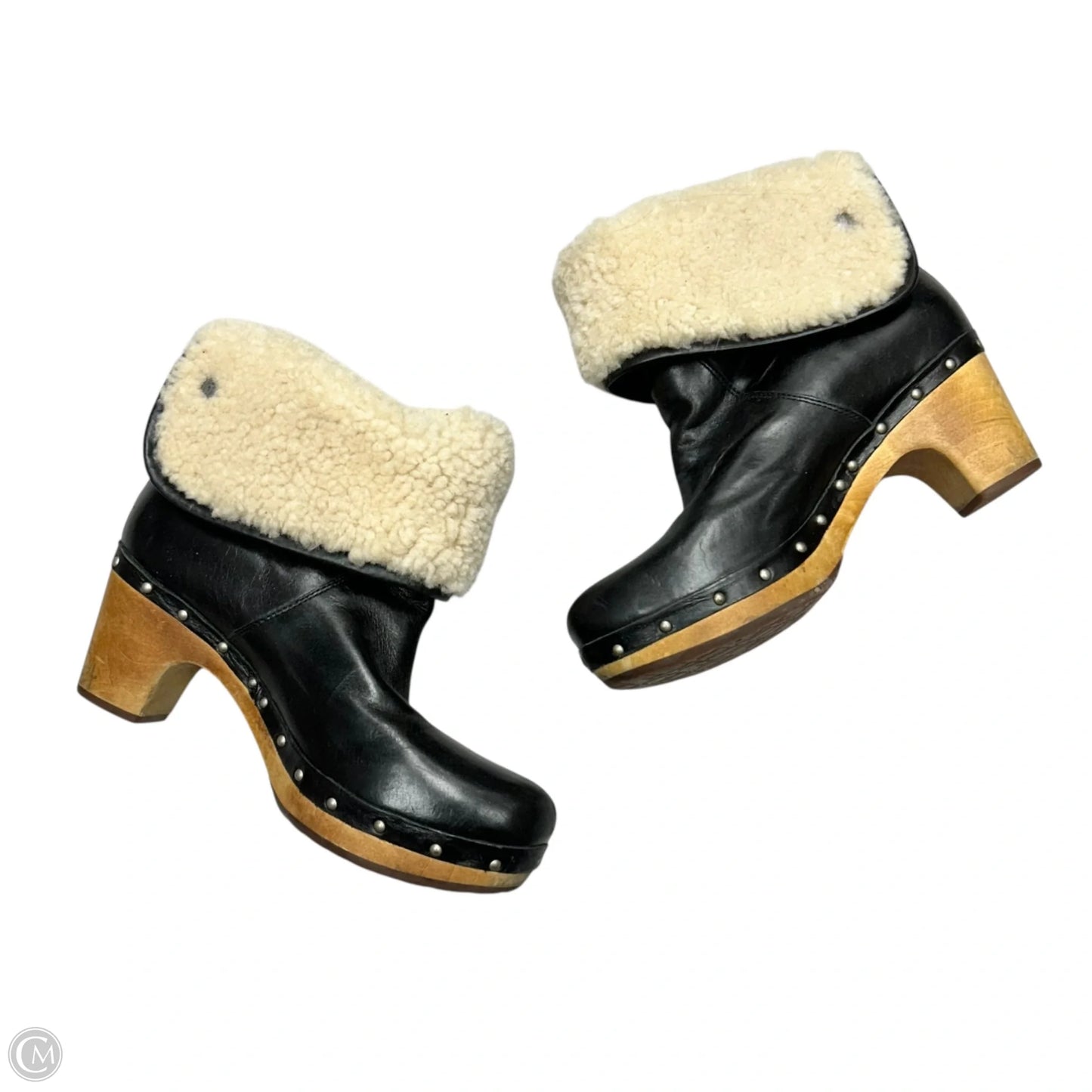Boots Designer By Ugg In Black & Cream, Size: 7