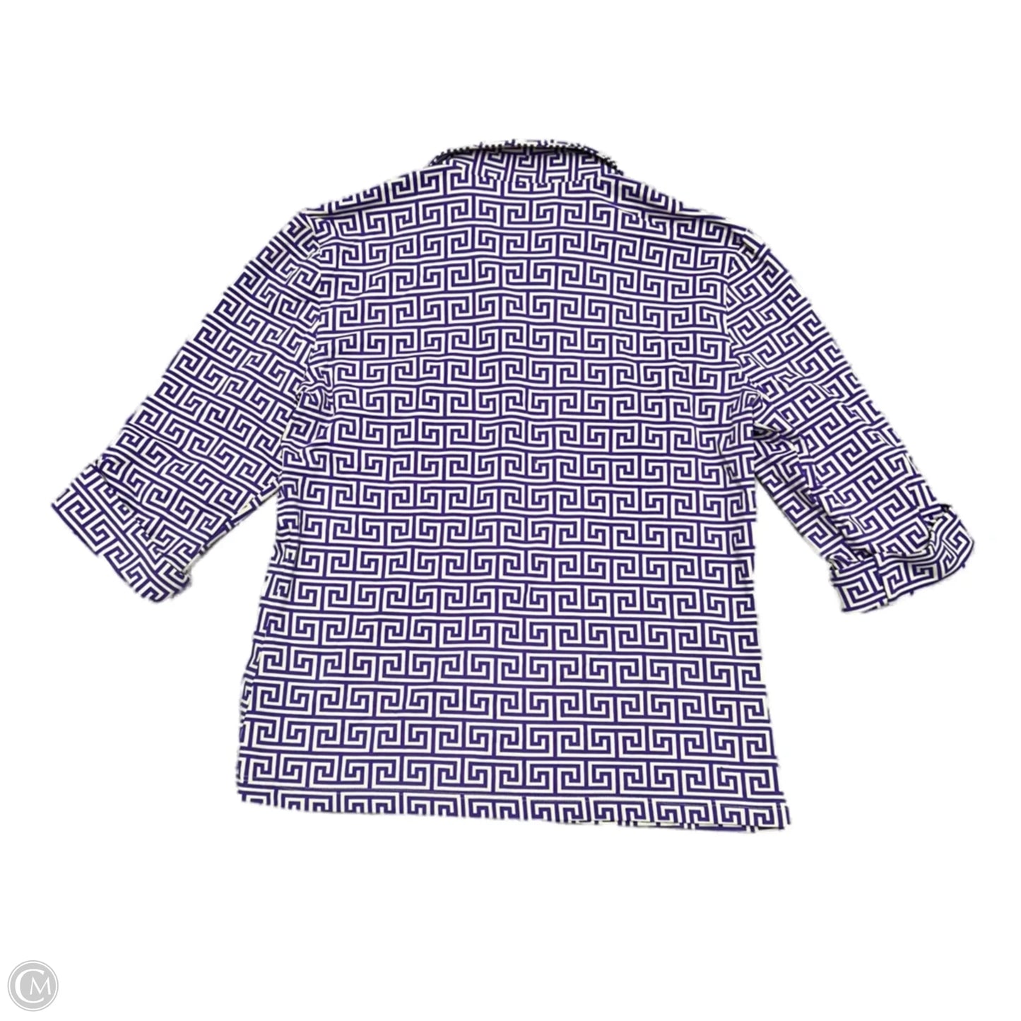 Top Long Sleeve By J Mclaughlin In Purple & White, Size: S