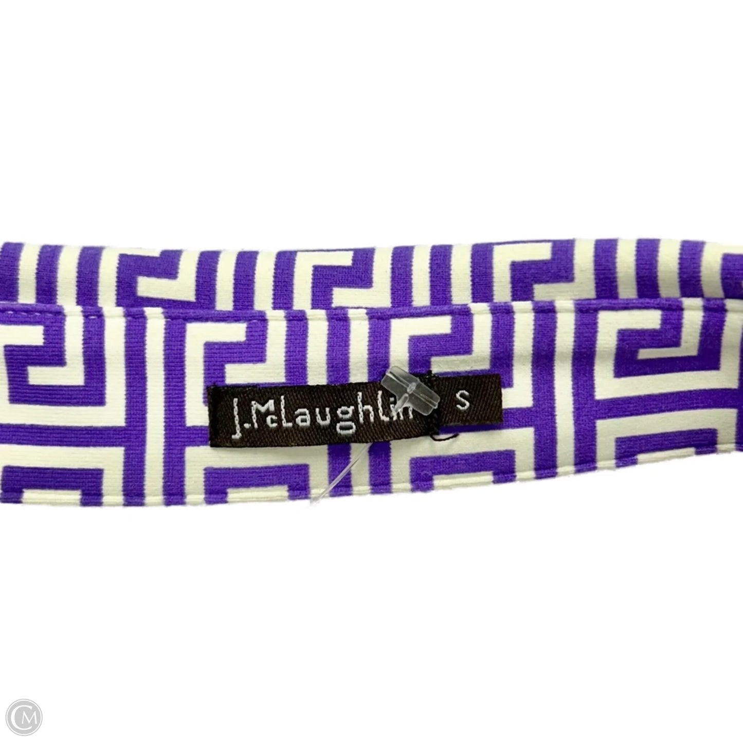 Top Long Sleeve By J Mclaughlin In Purple & White, Size: S