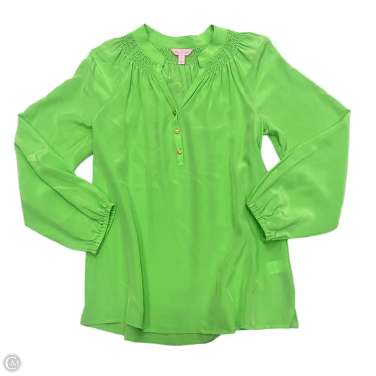 Top Long Sleeve Designer By Lilly Pulitzer In Green, Size: S