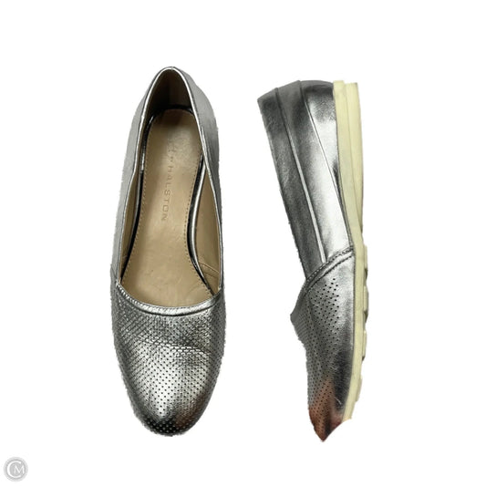 Shoes Flats By H For Halston In Silver, Size: 7.5