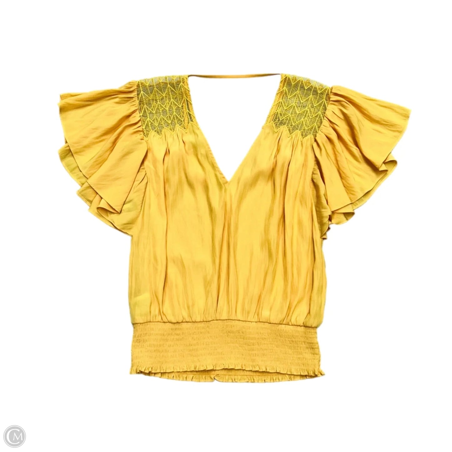 Top Short Sleeve By Ramy Brook In Yellow, Size: S
