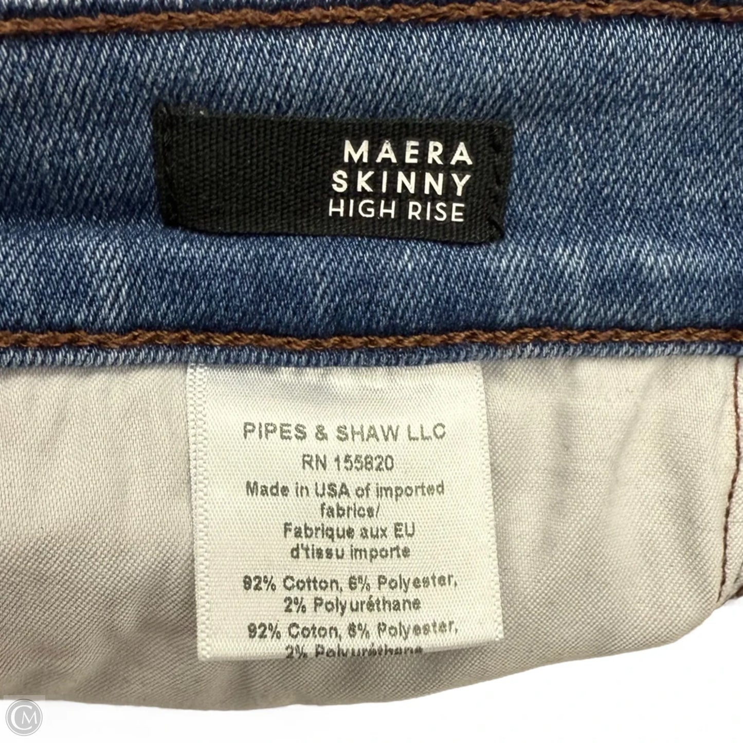 Jeans Skinny By Veronica Beard In Blue Denim, Size: 0