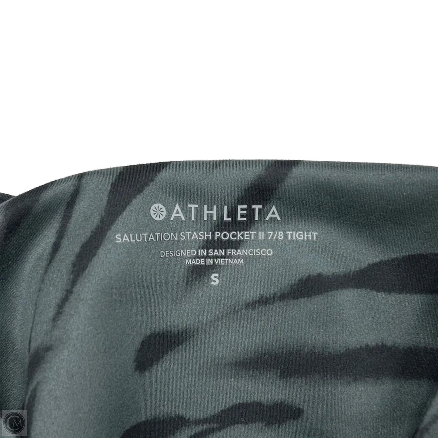 Athletic Leggings By Athleta In Black & Grey, Size: S