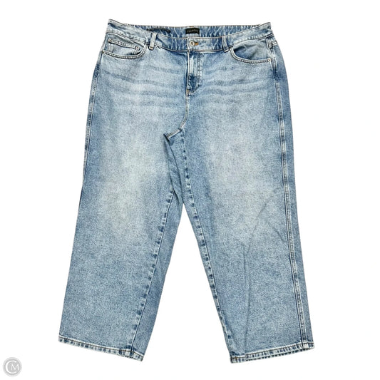 Jeans Straight By Talbots In Blue Denim, Size: 18