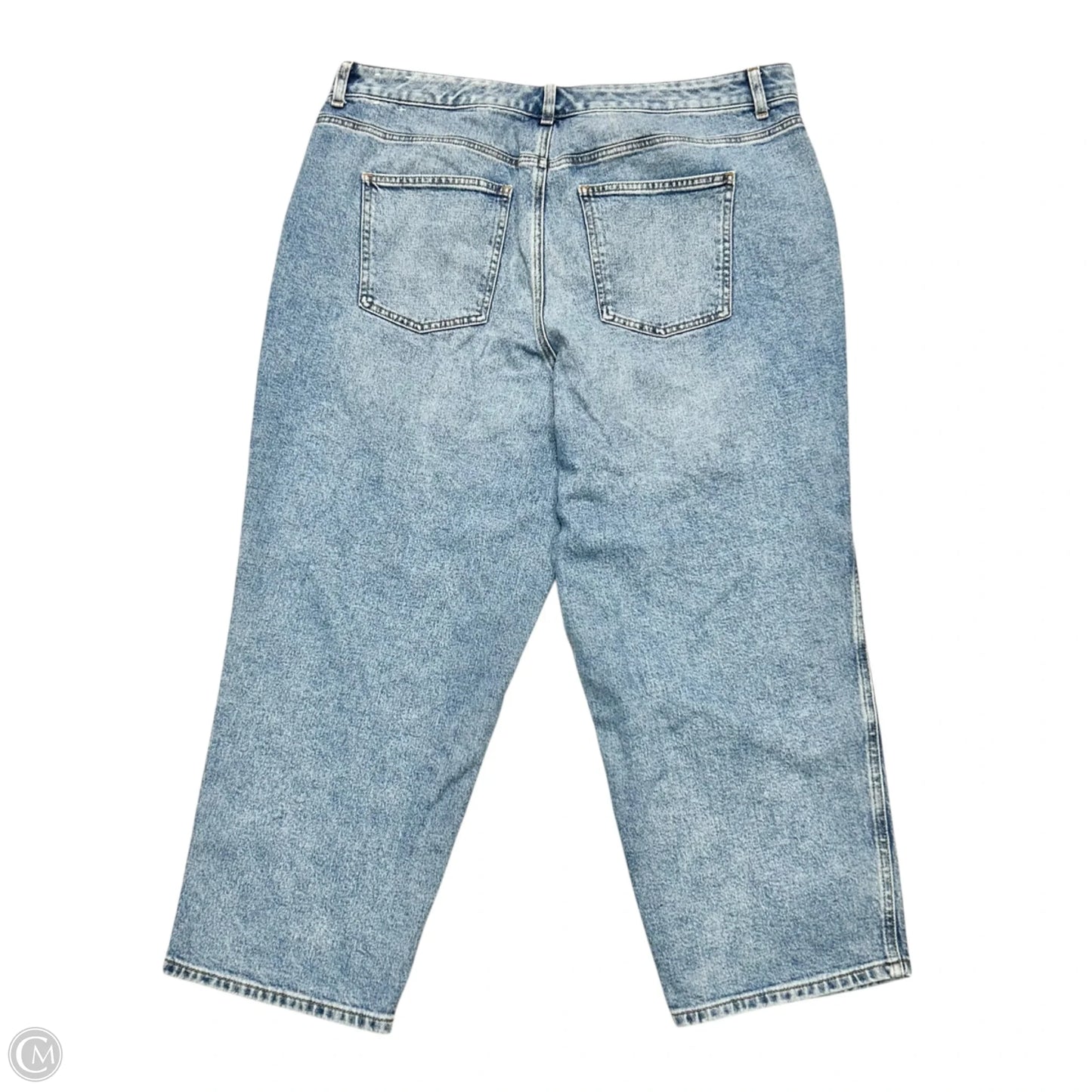Jeans Straight By Talbots In Blue Denim, Size: 18