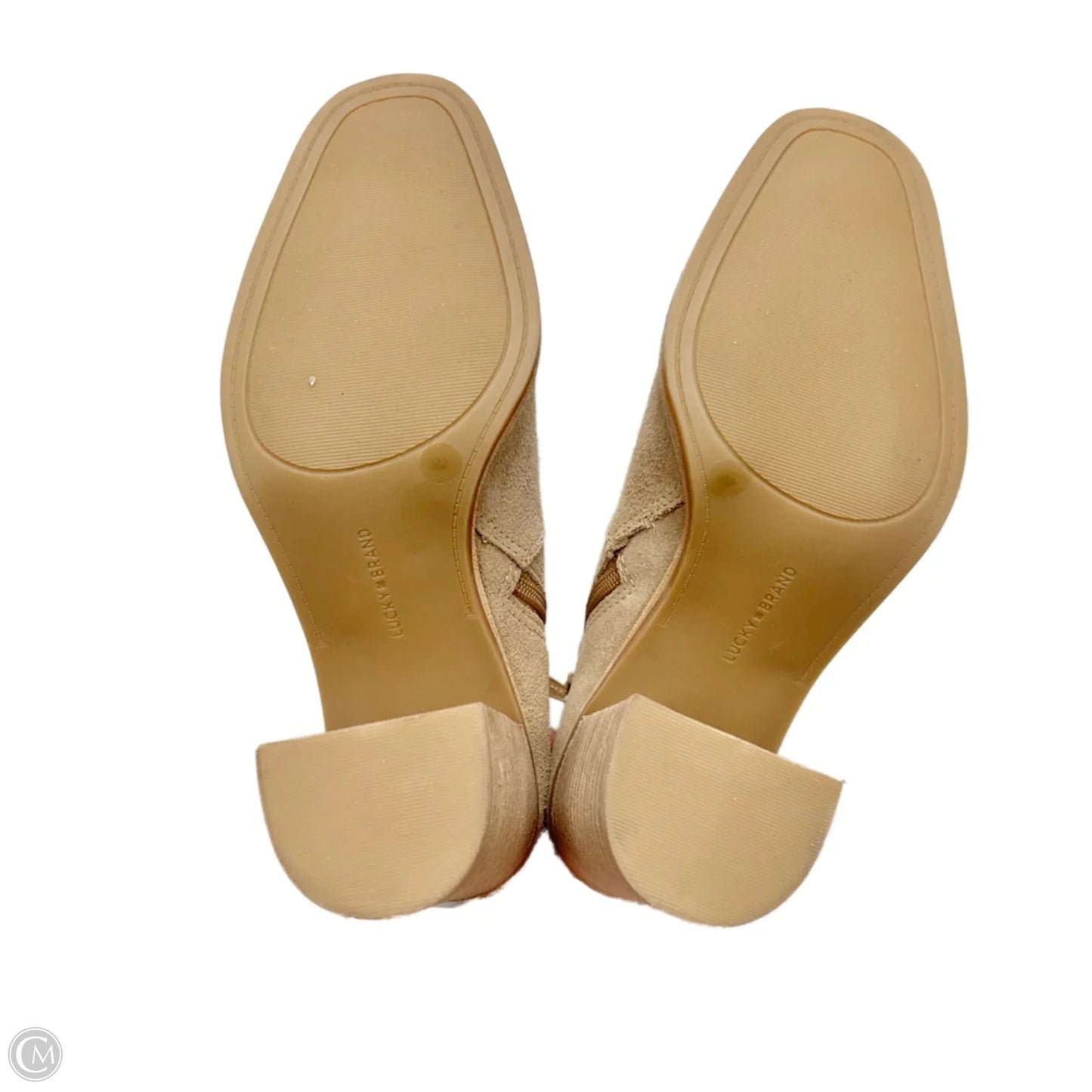 Boots Ankle Heels By Lucky Brand In Tan, Size: 7.5