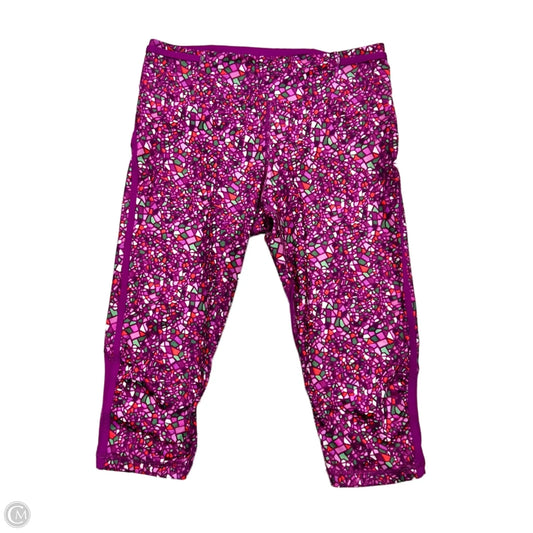 Athletic Leggings Capris By Lululemon In Purple & Red, Size: M