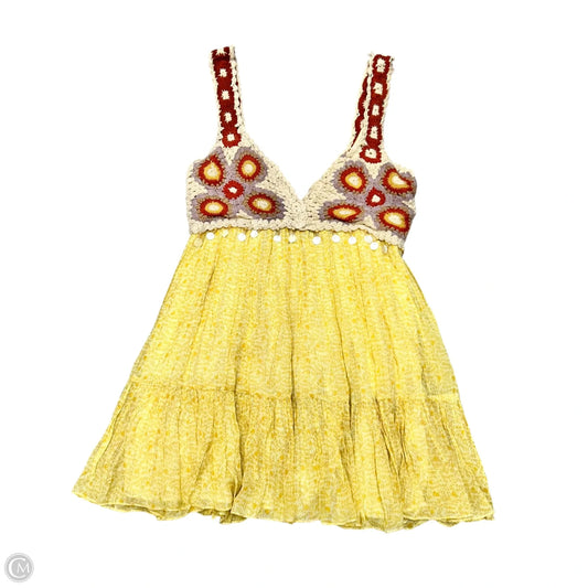 Dress Casual Short By Zara In Yellow, Size: S