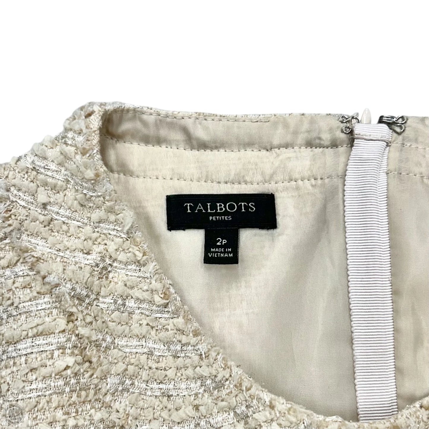 Dress Work By Talbots In Cream, Size: Xsp