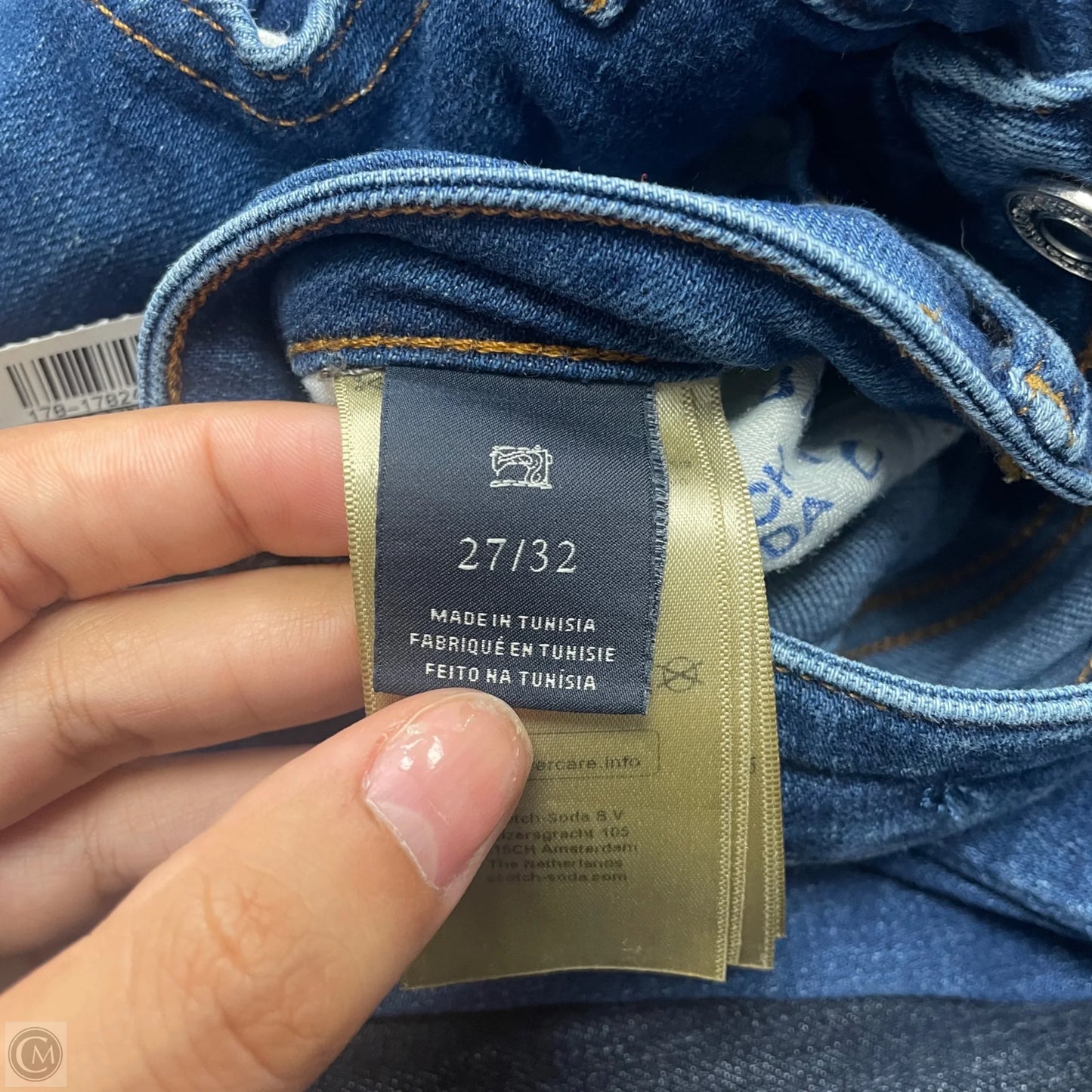 Jeans Skinny By Scotch & Soda In Blue Denim, Size: 4
