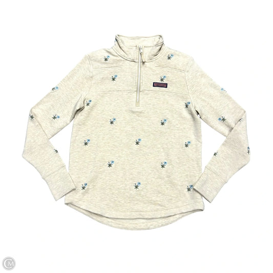 Sweatshirt Collar By Vineyard Vines In Tan, Size: S