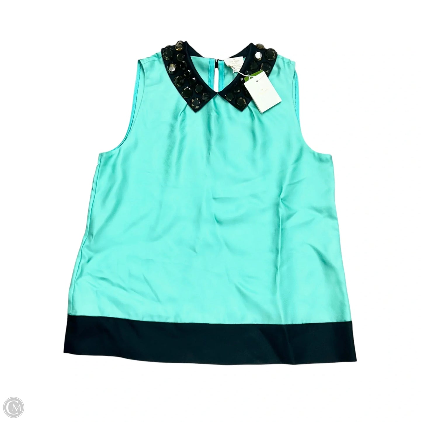 Top Short Sleeve Designer By Kate Spade In Black & Green, Size: M