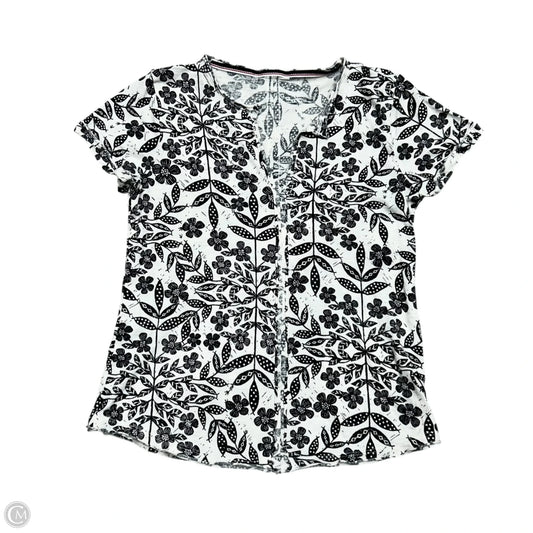 Top Short Sleeve Basic By Pilcro In Black & White, Size: Xs