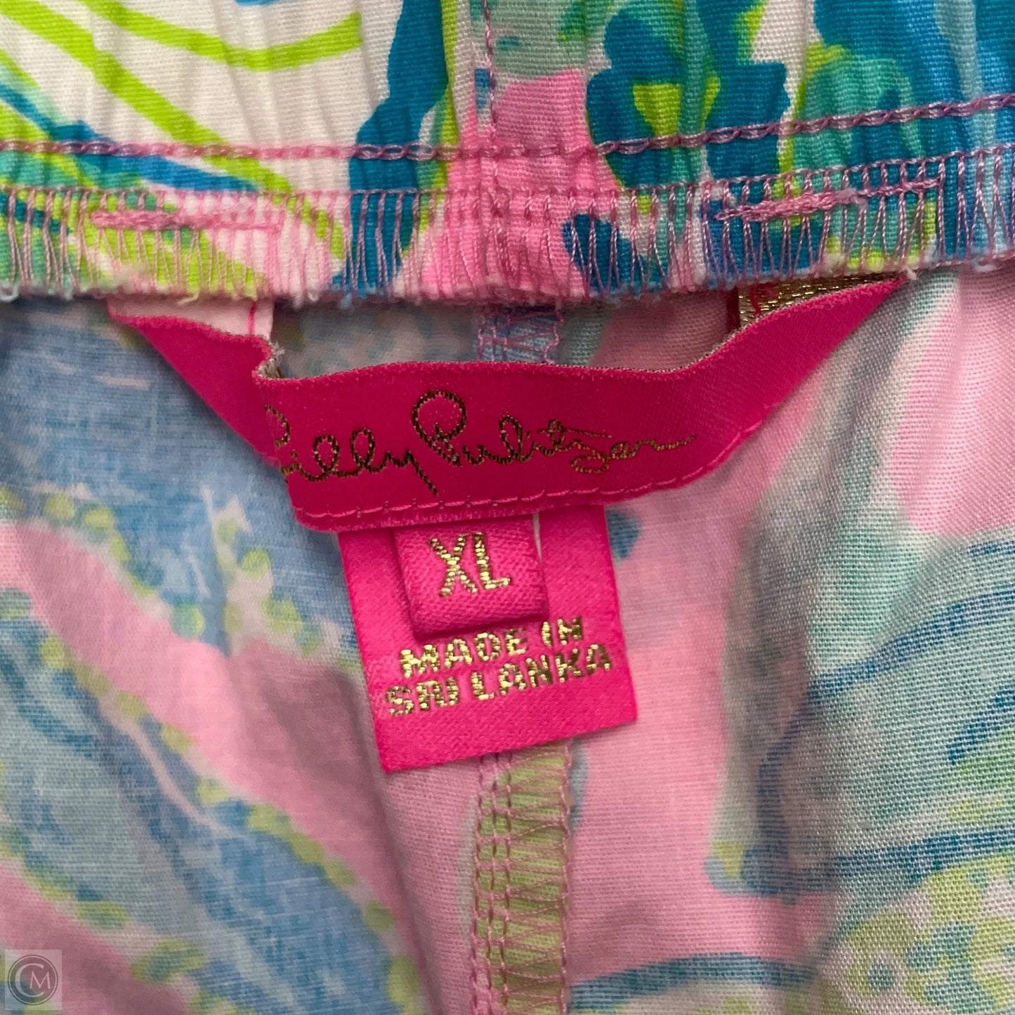 Shorts Designer By Lilly Pulitzer In Blue & Pink, Size: Xl