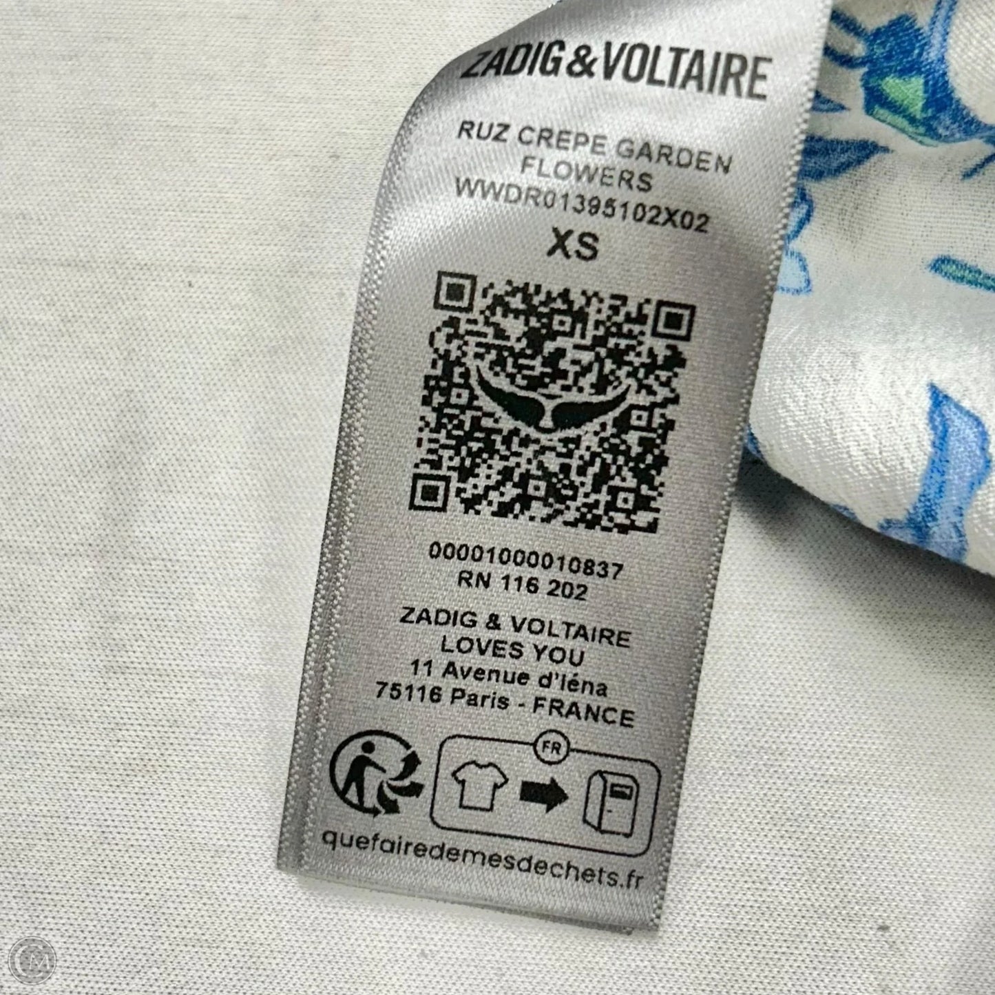 Dress Casual Short By Zadig And Voltaire In Blue & White, Size: Xs