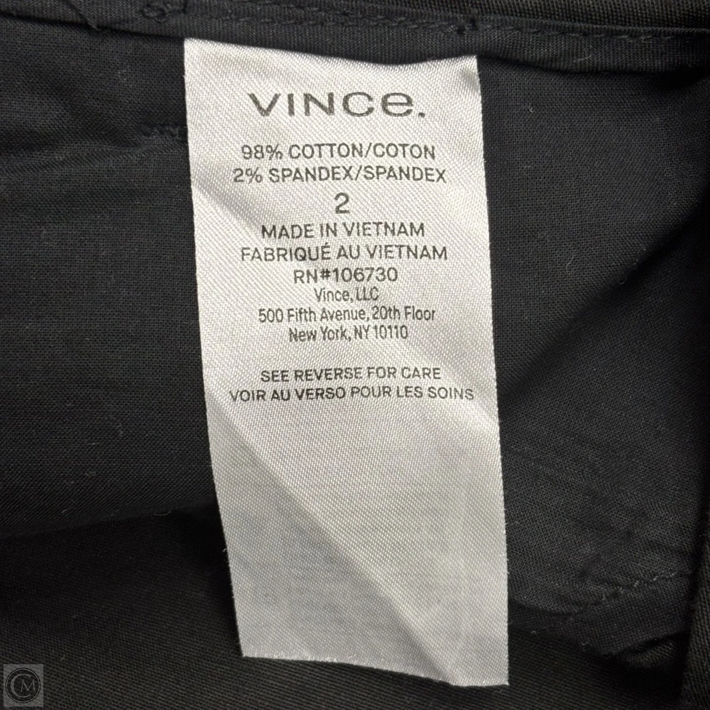 Shorts By Vince In Black, Size: 2