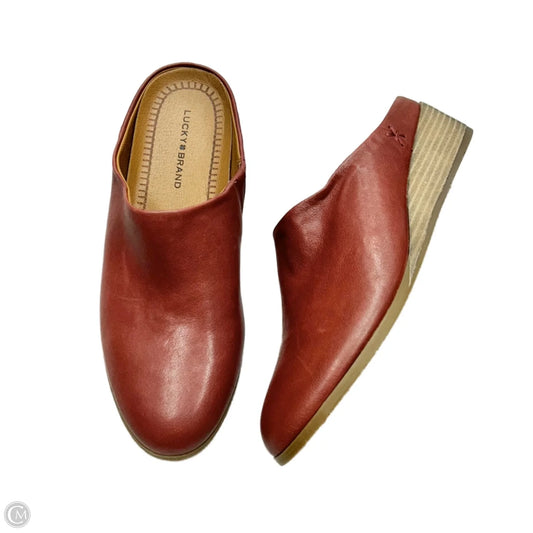 Shoes Flats By Lucky Brand In Maroon, Size: 7