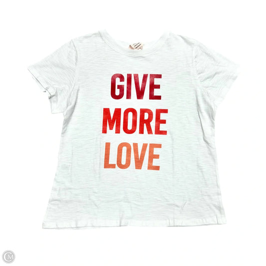 Top Short Sleeve By Cinq A Sept In Red & White, Size: S