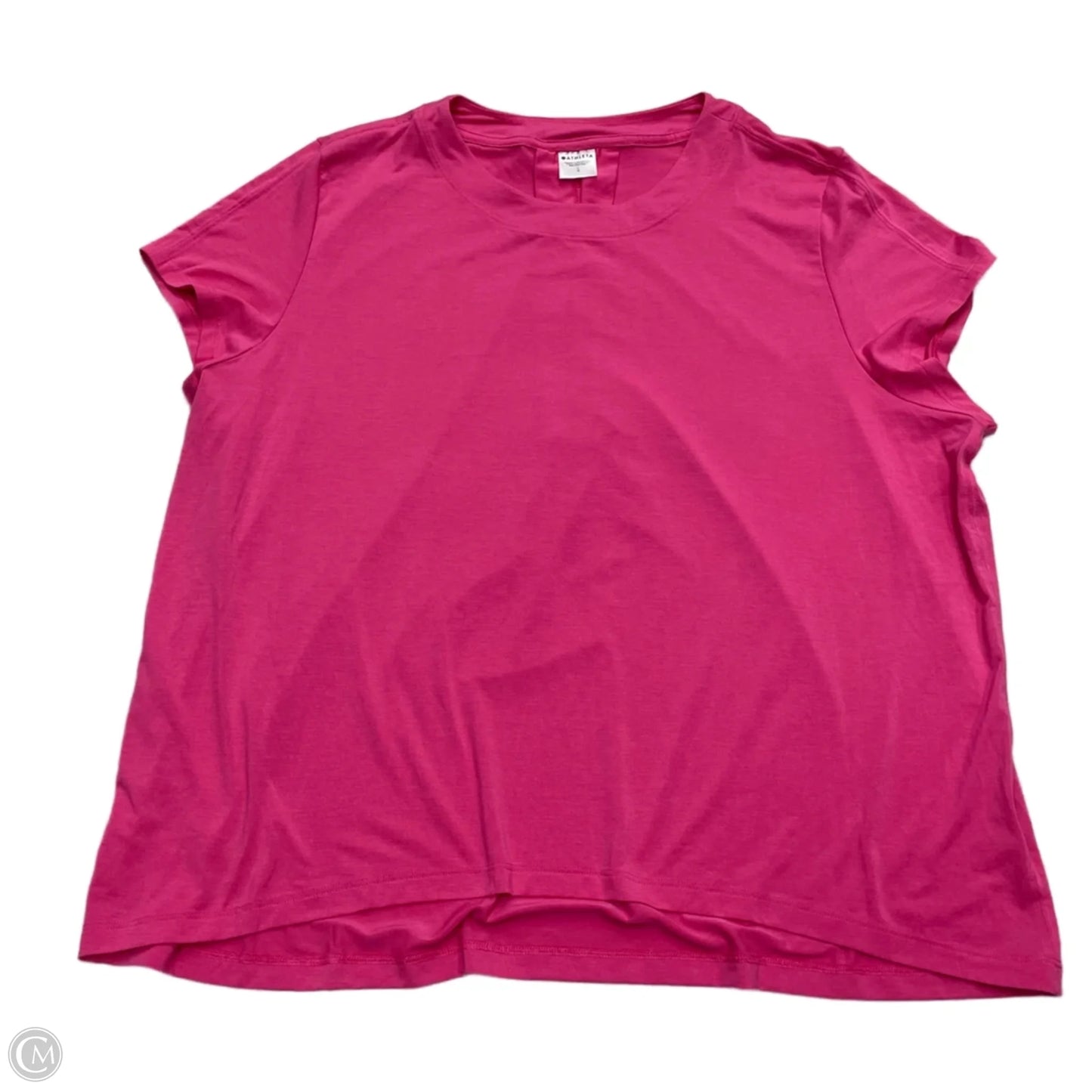 Athletic Top Short Sleeve By Athleta In Pink, Size: L