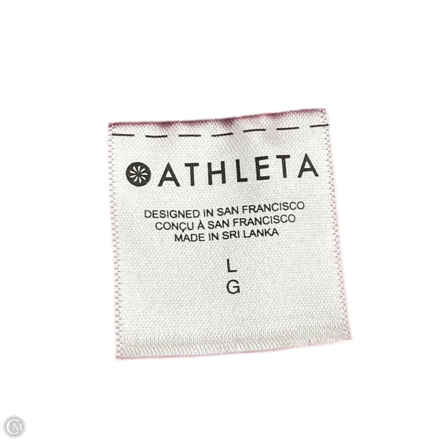 Athletic Top Short Sleeve By Athleta In Pink, Size: L