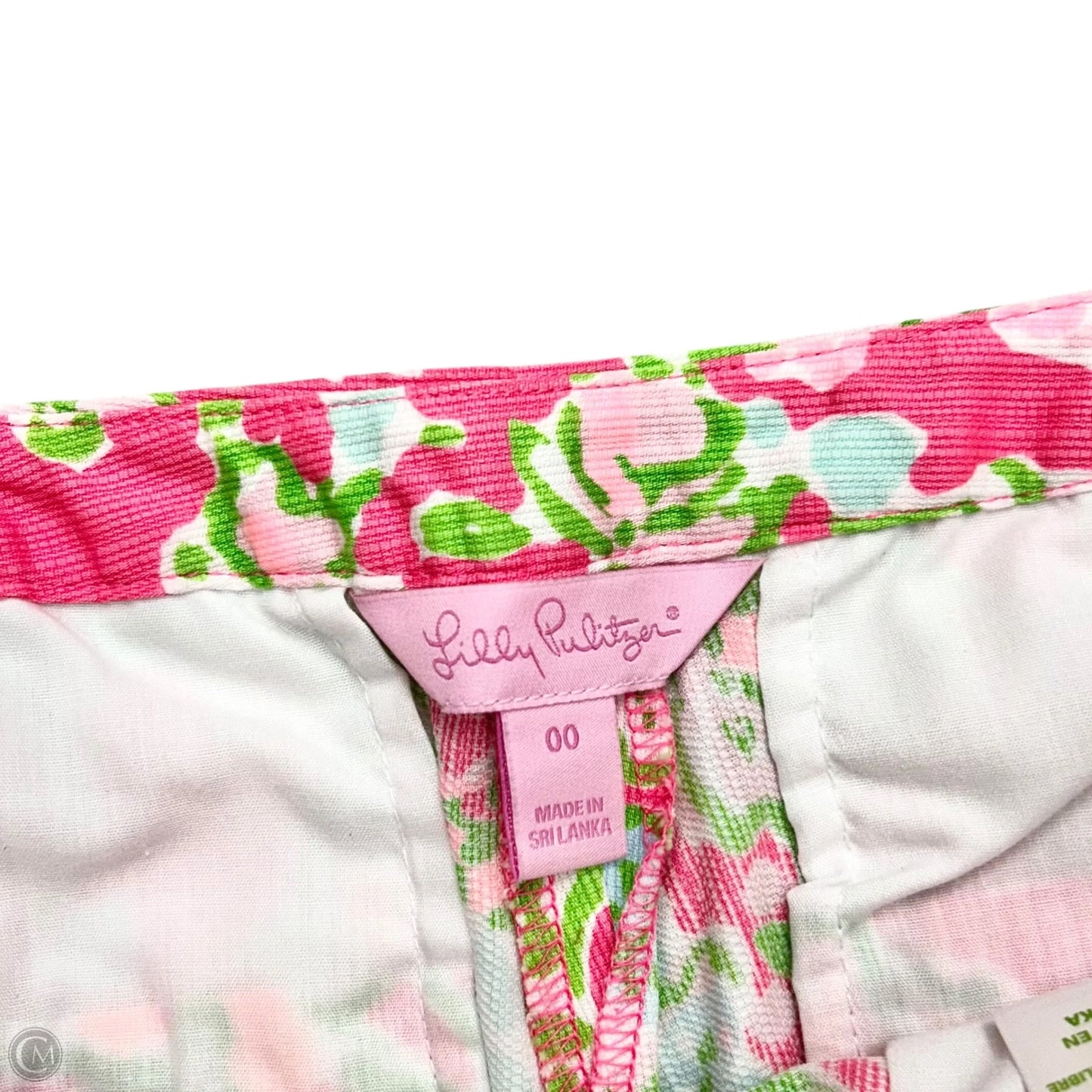 Shorts Designer By Lilly Pulitzer In Green & Pink, Size: 0