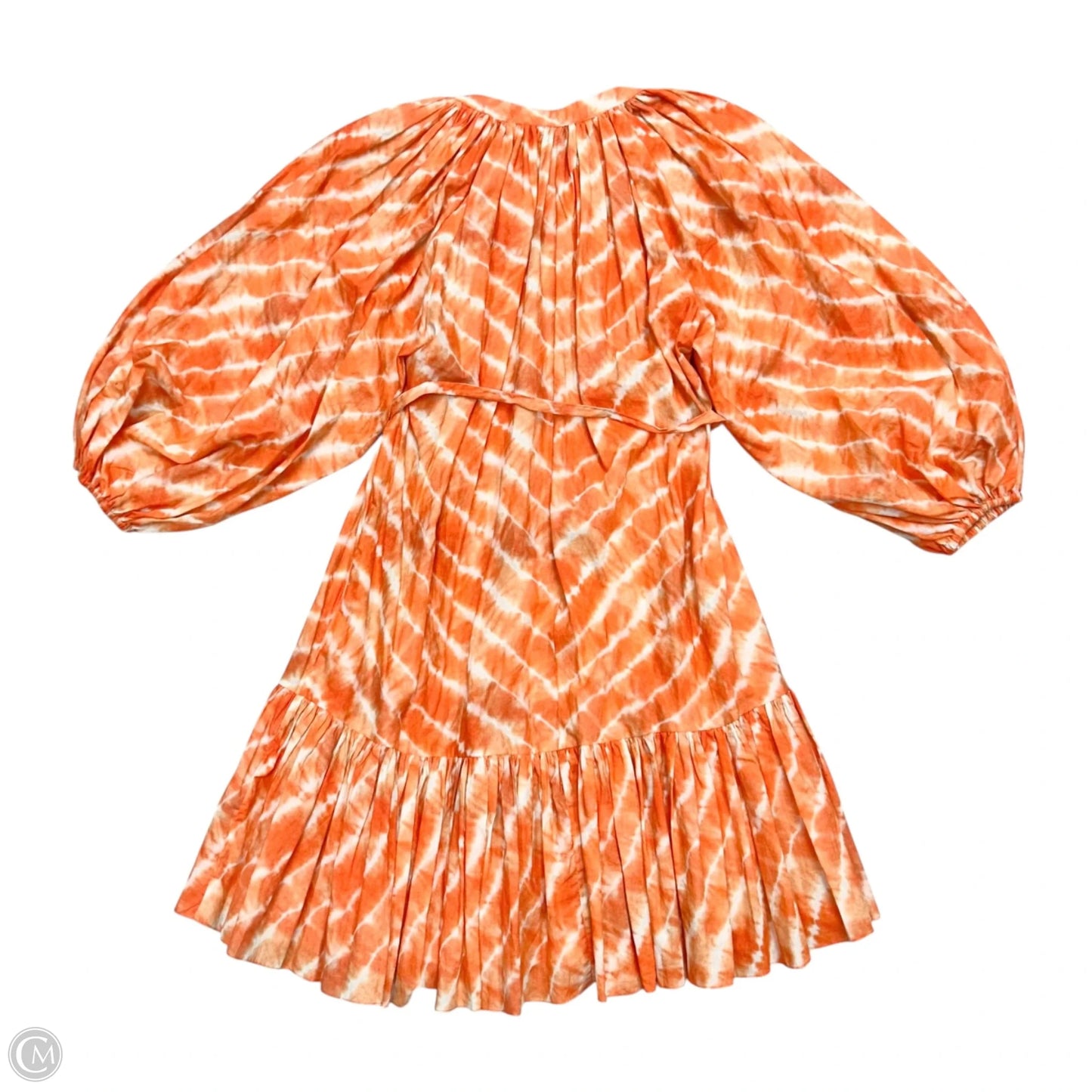 Dress Casual Short By Charina Sartr In Orange & White, Size: S