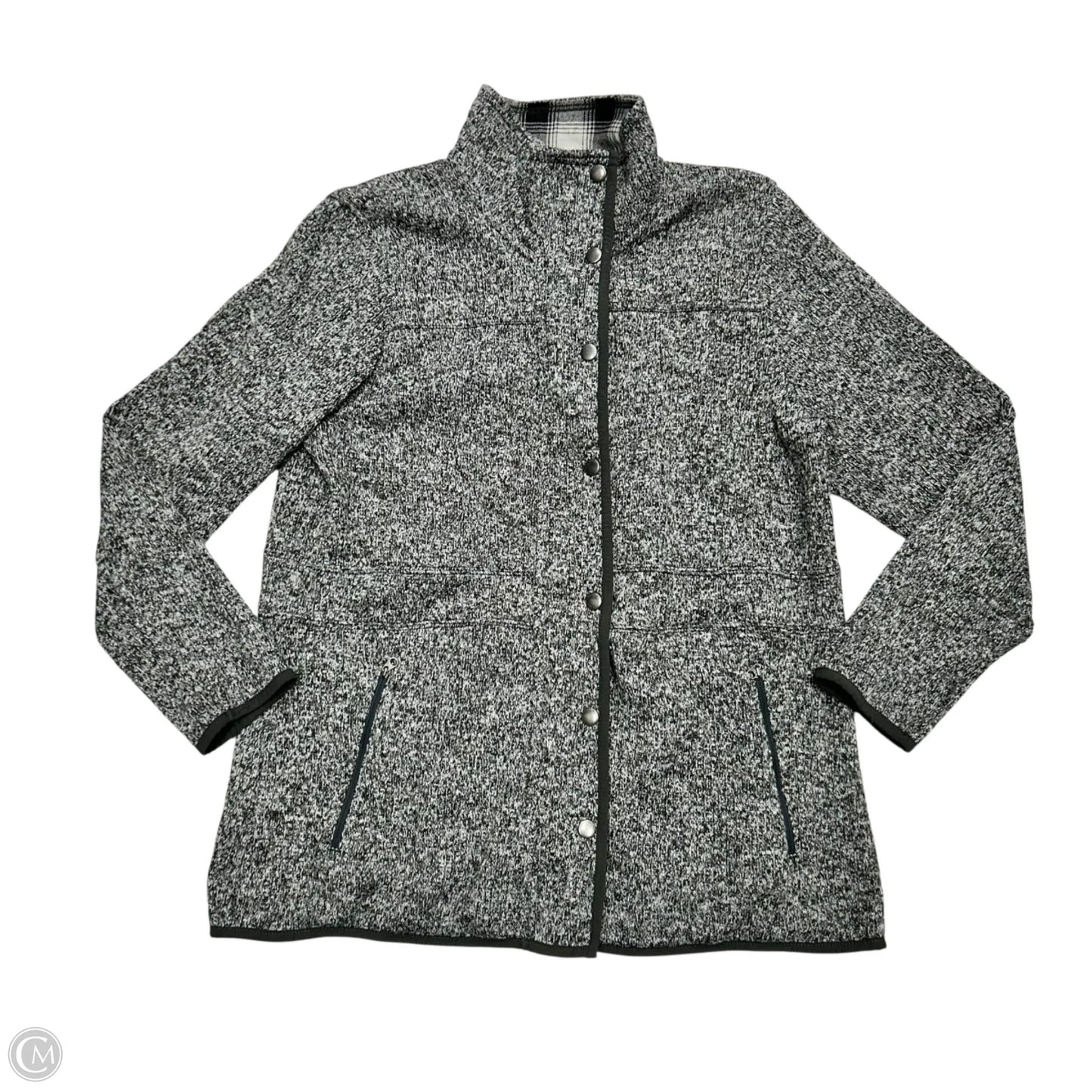 Jacket Fleece By Eddie Bauer In Grey, Size: Lp