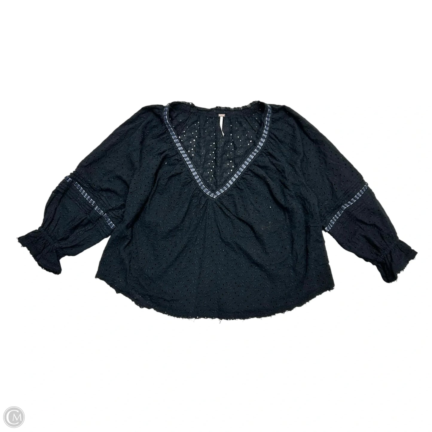 Top Long Sleeve By Free People In Black, Size: S