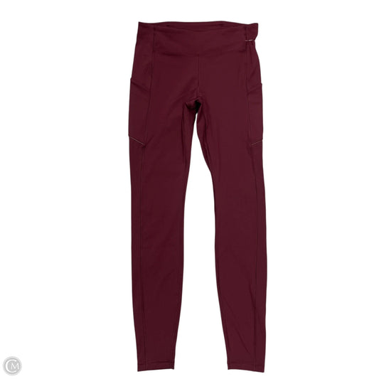 Athletic Leggings By Lululemon In Maroon, Size: M