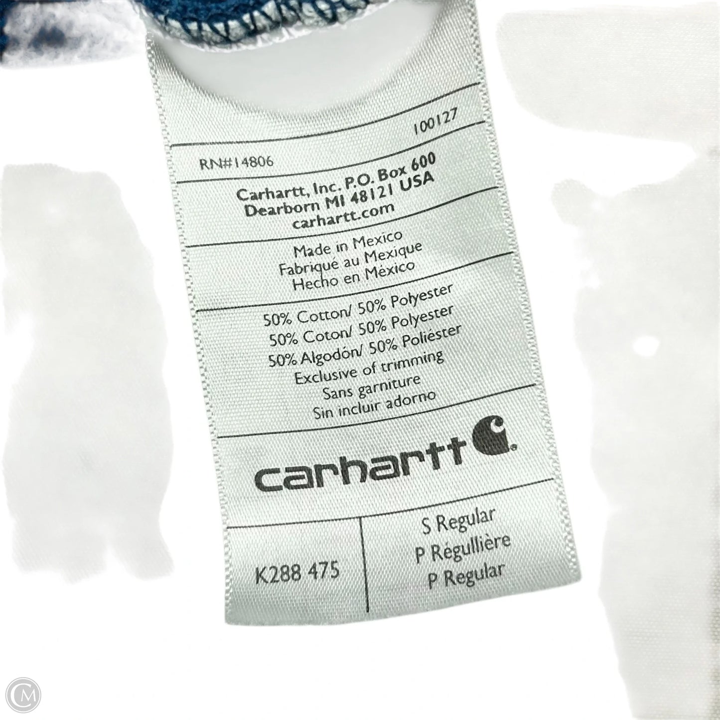 Sweatshirt Hoodie By Carhartt In Blue, Size: S