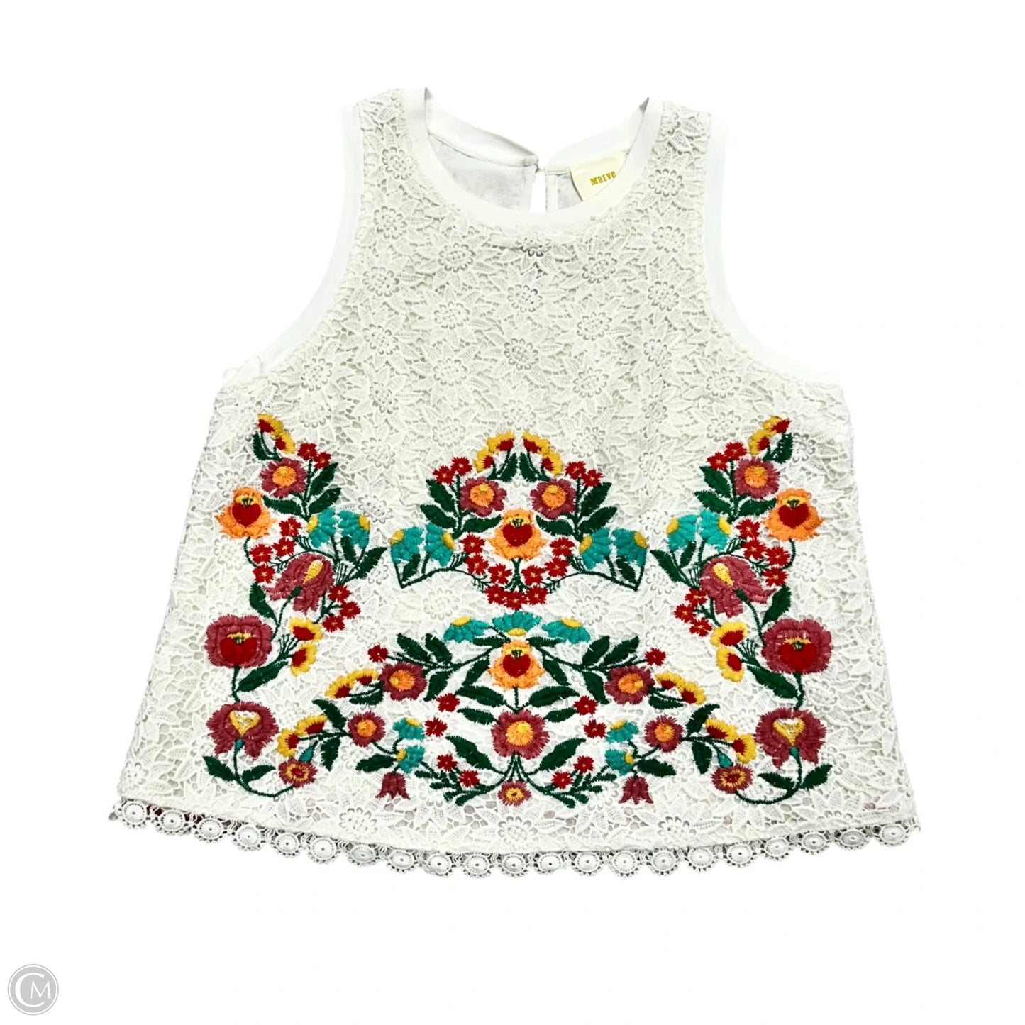 Top Sleeveless By Maeve In White, Size: M
