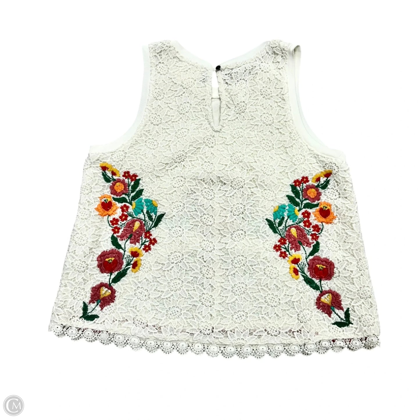 Top Sleeveless By Maeve In White, Size: M