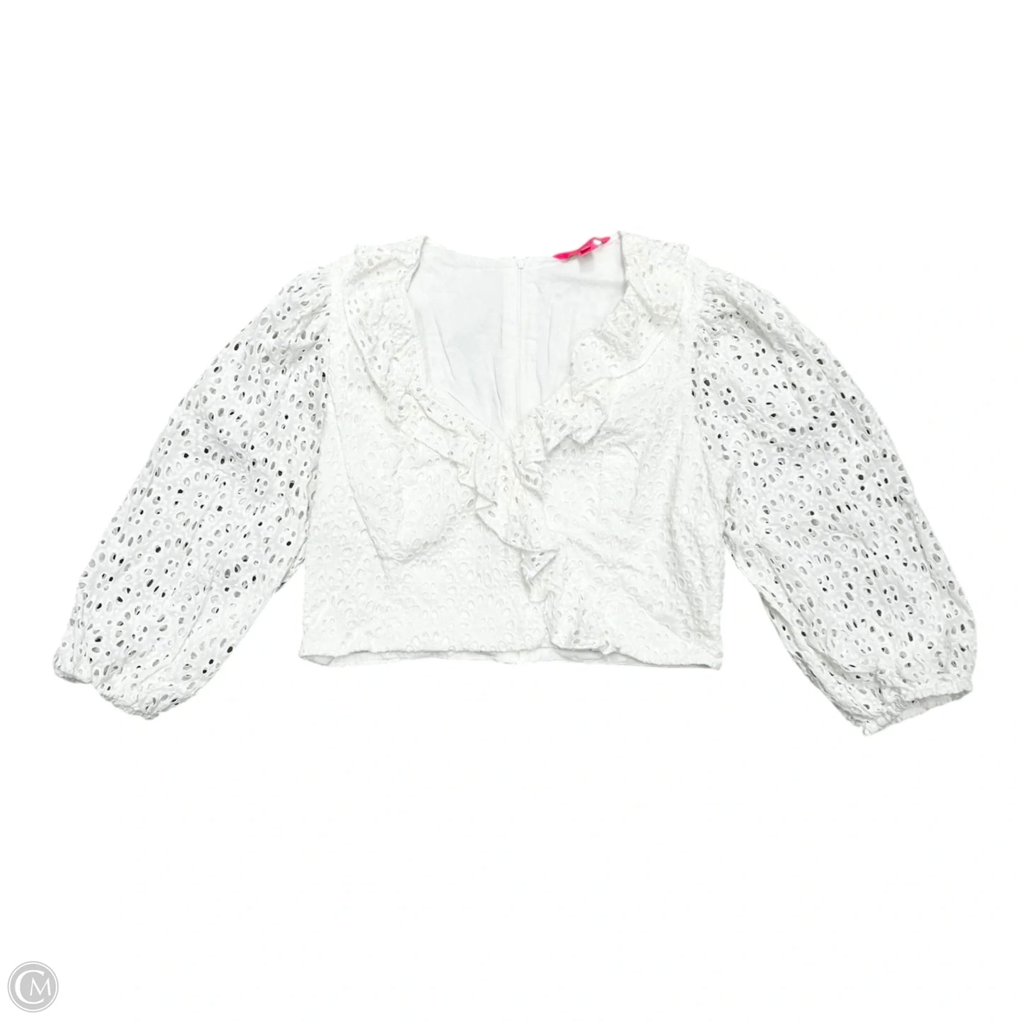 Top Long Sleeve Designer By Lilly Pulitzer In White, Size: Xl