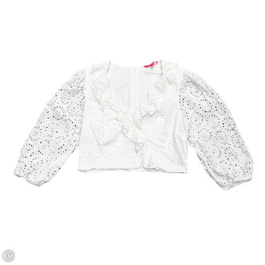 Top Long Sleeve Designer By Lilly Pulitzer In White, Size: Xl