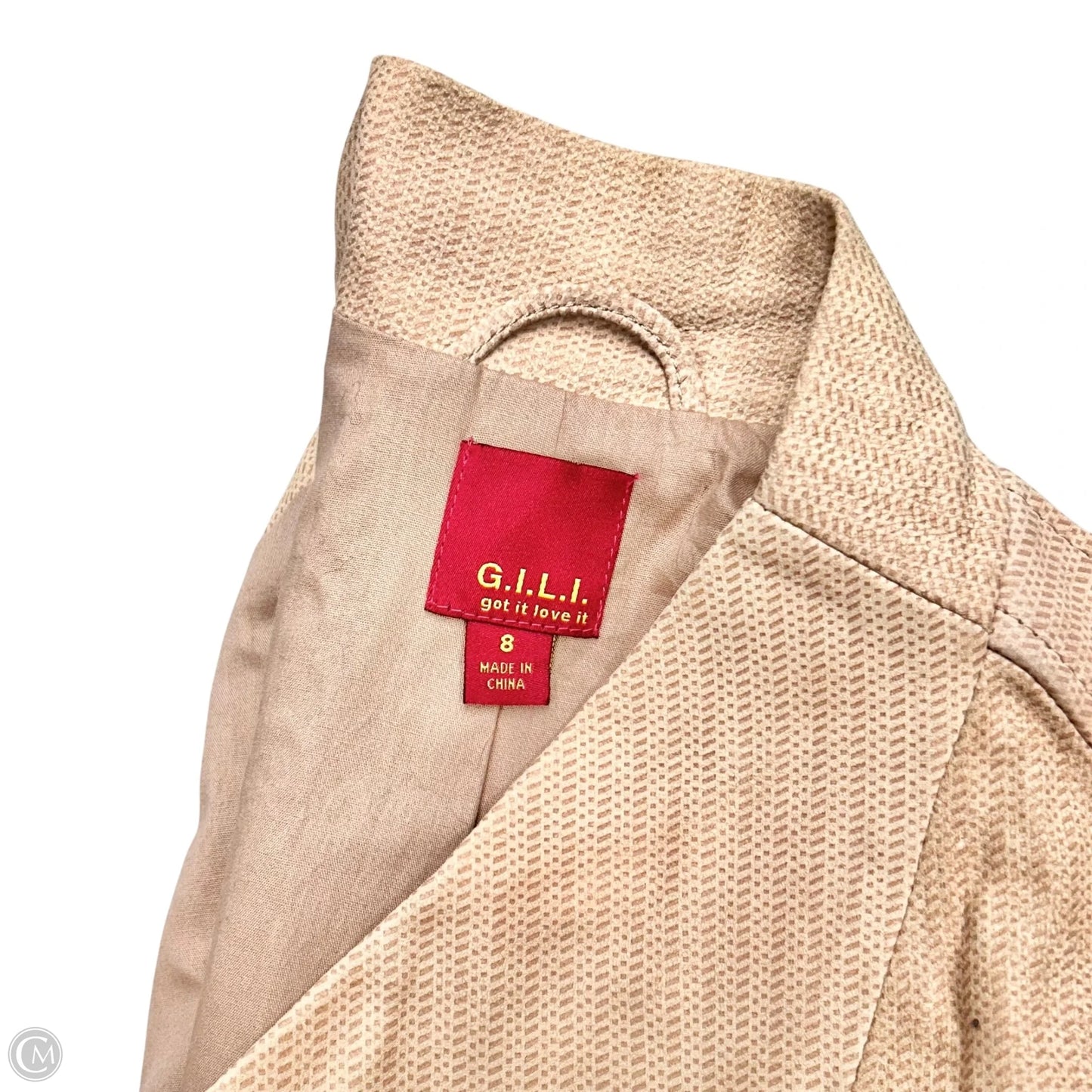 Jacket Moto By Gili In Peach, Size: M