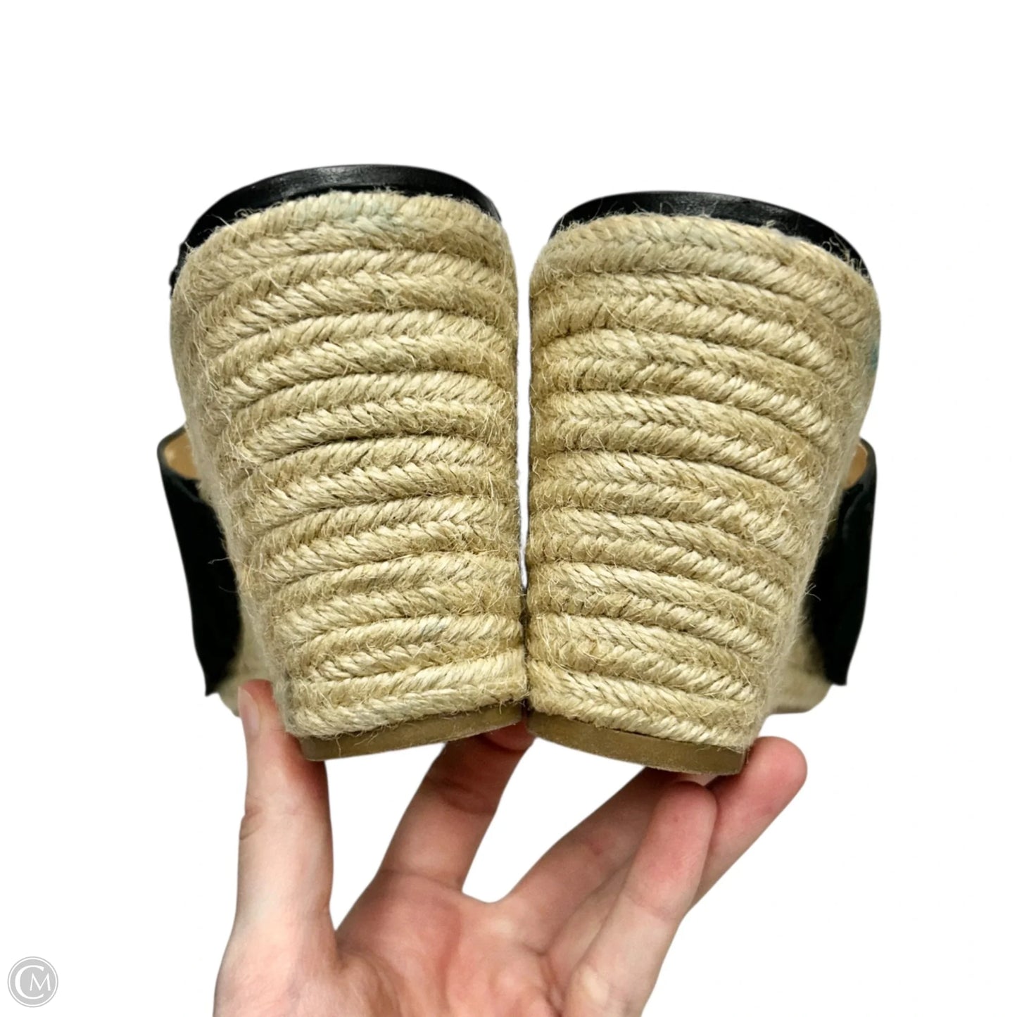 Sandals Heels Wedge By C Wonder In Black, Size: 10