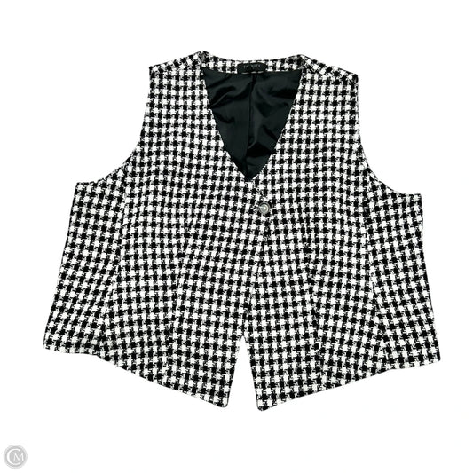 Vest Other By Talbots In Black & White, Size: 2x