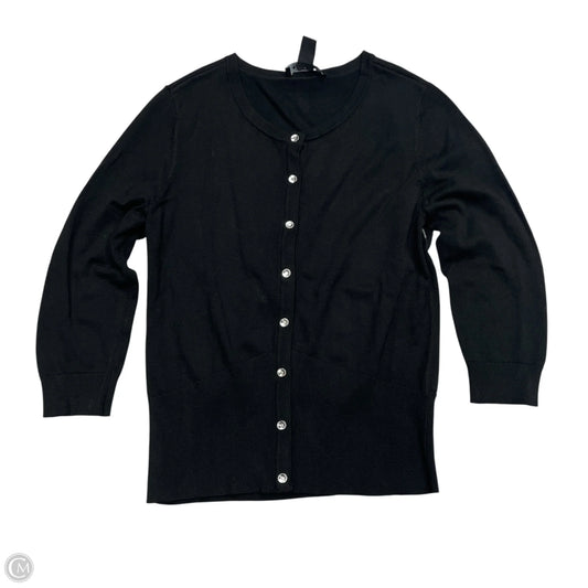 Sweater Cardigan By White House Black Market In Black & Silver, Size: S