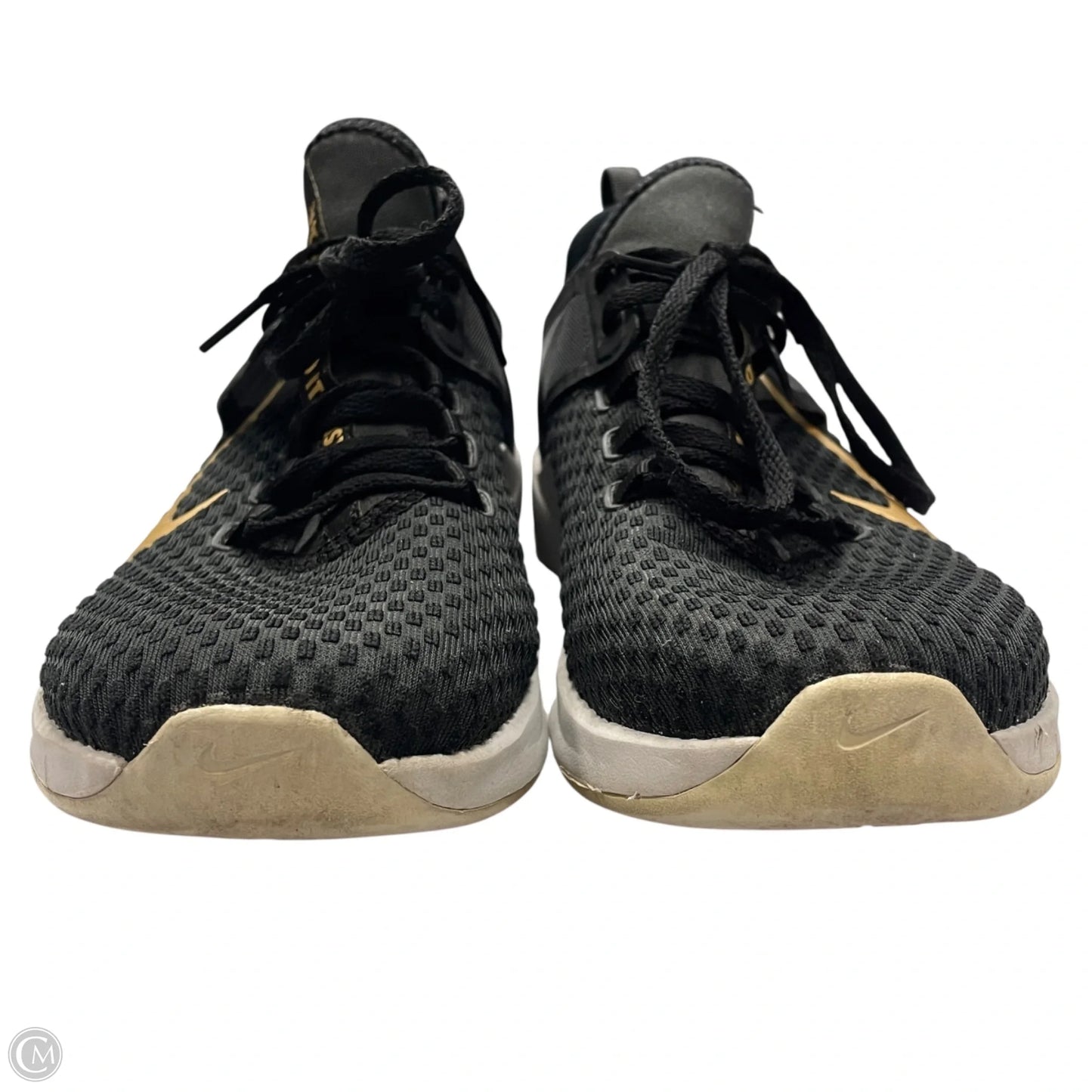 Shoes Athletic By Nike In Black & Gold, Size: 8.5