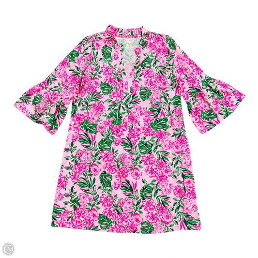 Dress Designer By Lilly Pulitzer In Green & Pink, Size: L