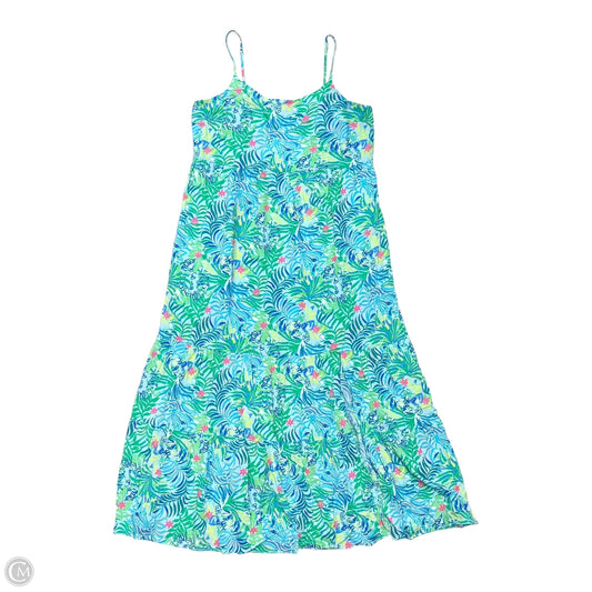 Dress Designer By Lilly Pulitzer In Blue & Green, Size: L