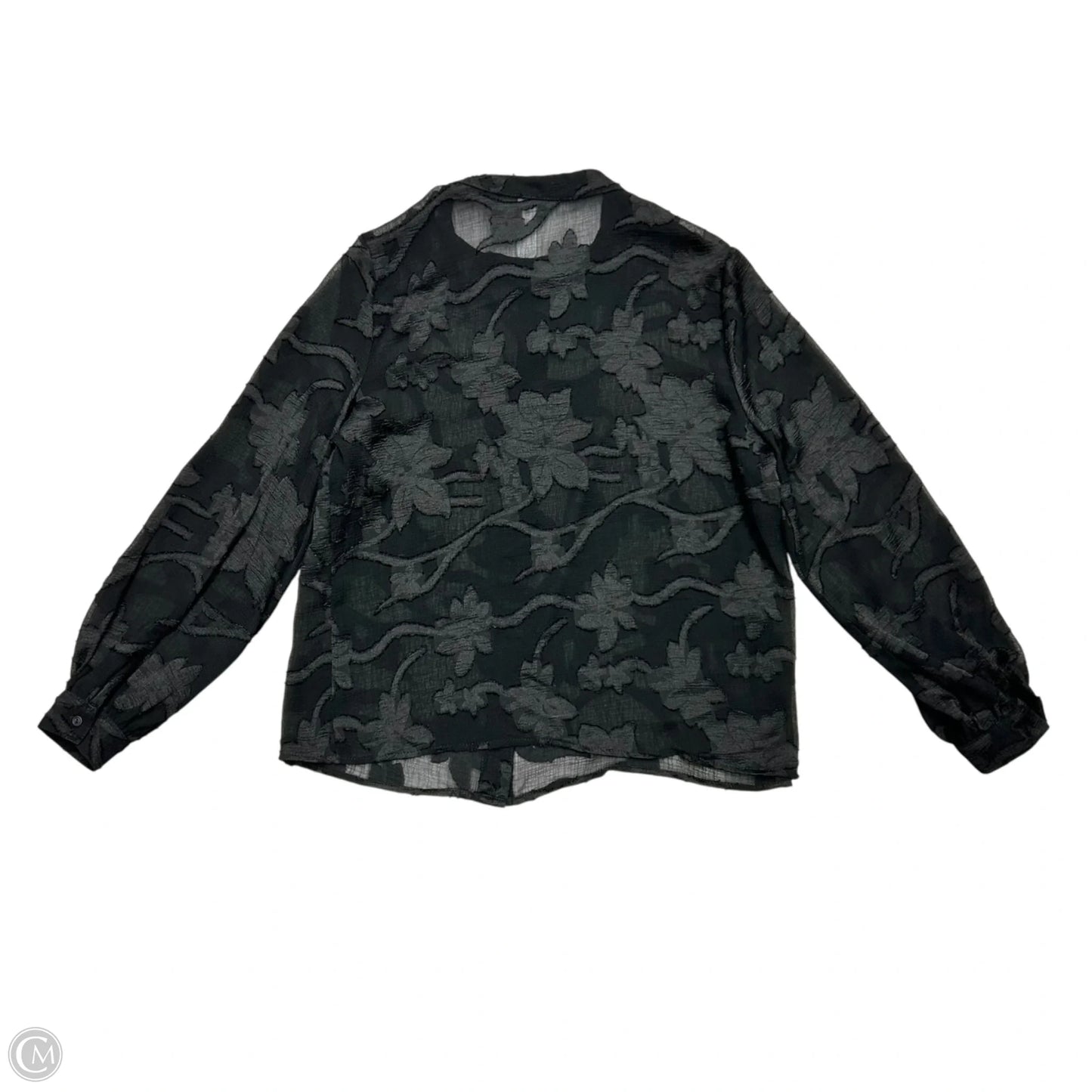 Top Long Sleeve By Amadi In Black, Size: M