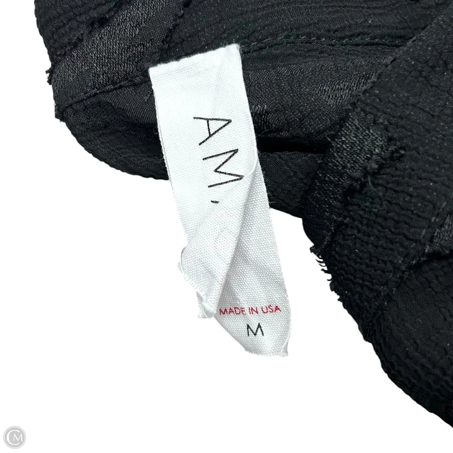 Top Long Sleeve By Amadi In Black, Size: M