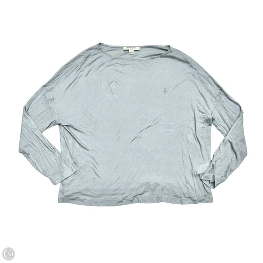 Top Long Sleeve Designer By All Saints In Blue, Size: S