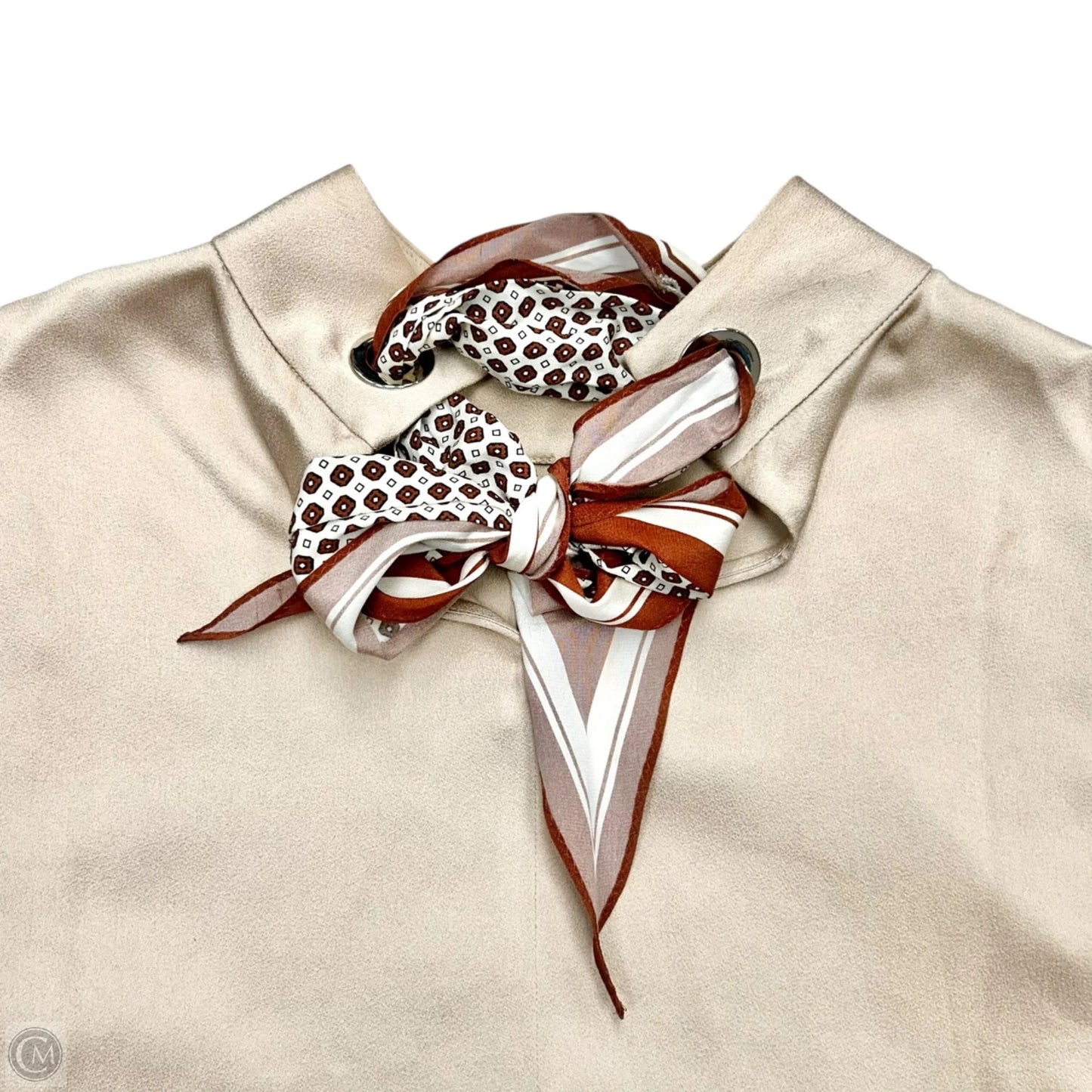 Top Short Sleeve By Veronica Beard In Tan, Size: Xs