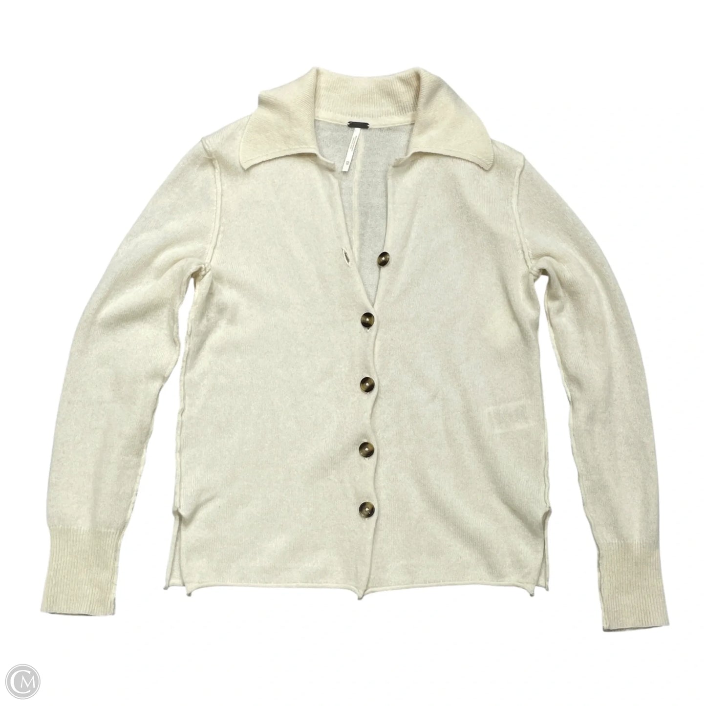 Sweater Cardigan By Free People In Cream, Size: Xs