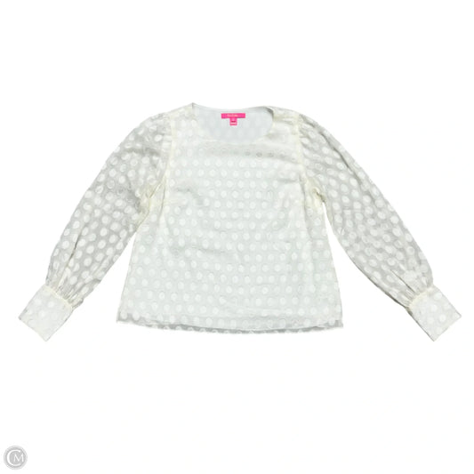 Top Long Sleeve Designer By Lilly Pulitzer In Ivory, Size: M
