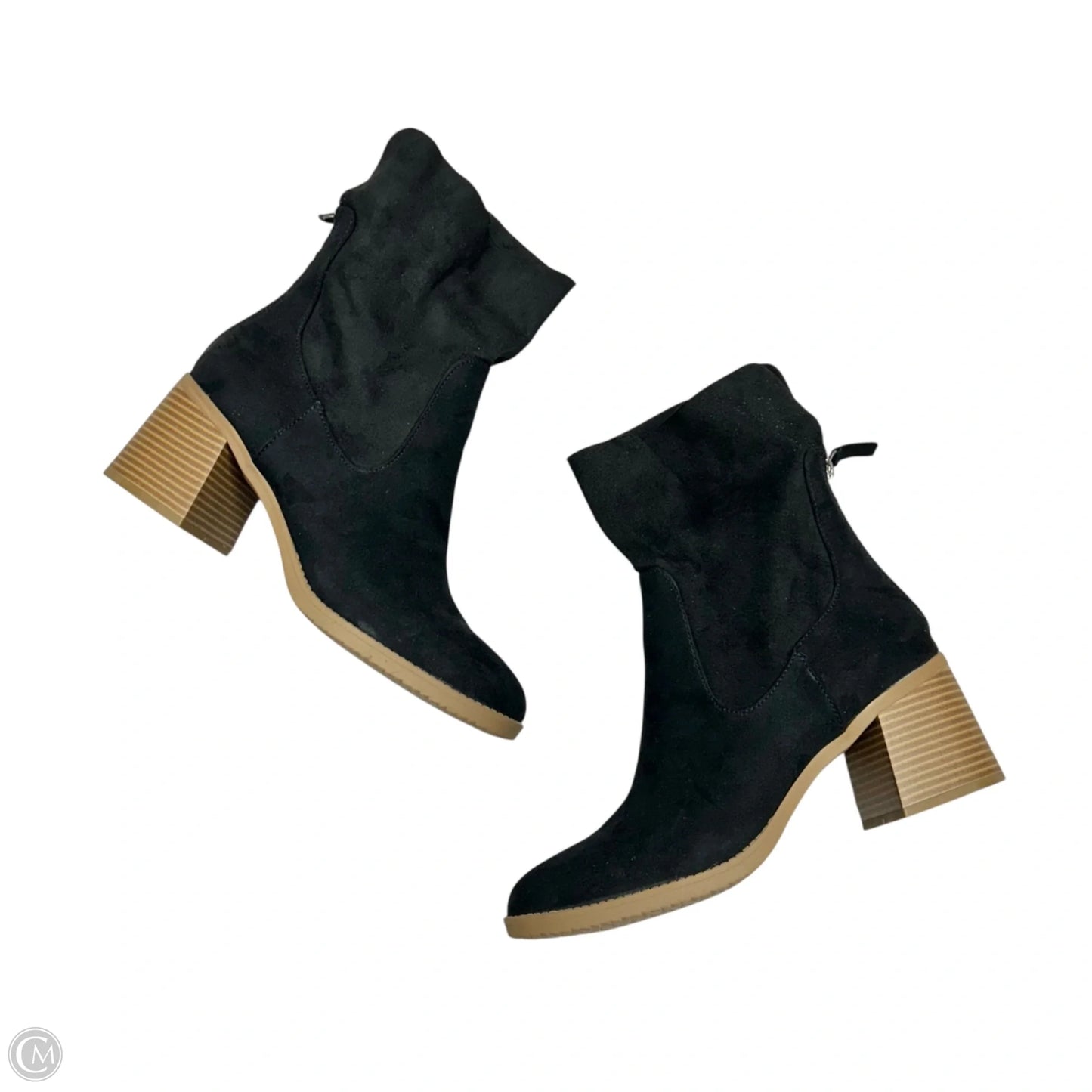 Boots Mid-calf Heels By Sun & Stone In Black, Size: 10